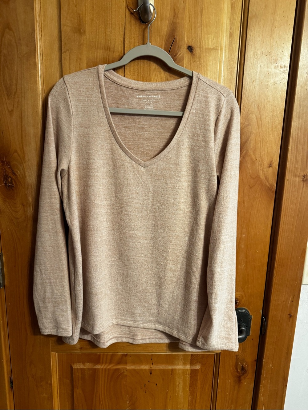 American Eagle Soft & Sexy Plush Top in Light Tan - Picture 2 of 3